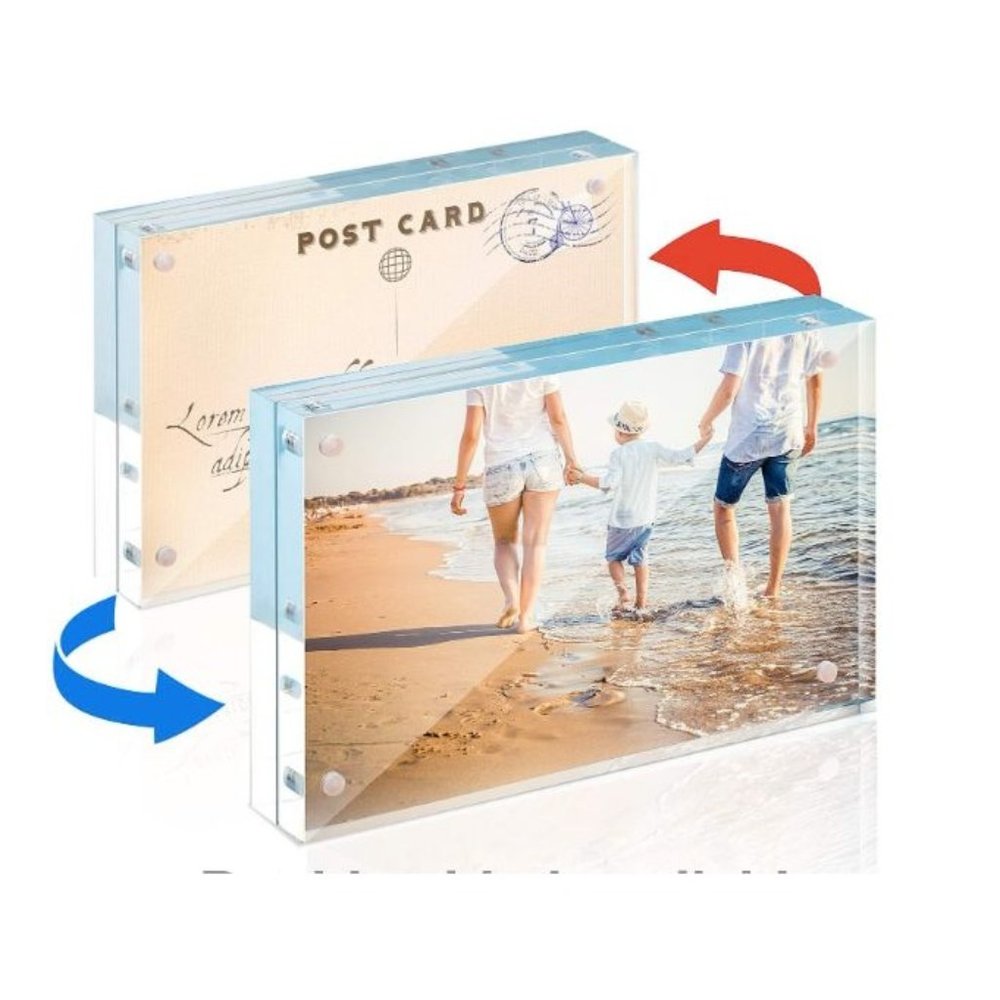 TWING 5x7 Acrylic Frame Picture Clear Double Sided 12 + 12MM Thickness Magnetic